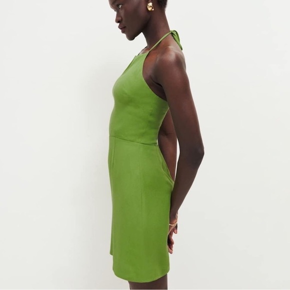 NWT Reformation Tasha Halter Dress in Saguaro Green – Size 0 - Picture 3 of 8